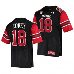 Utah Utes Britain Covey 18 Jersey Black 2021-22 College Football Premier Uniform