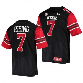 Utah Utes Cameron Rising 7 Jersey Black 2021-22 College Football Premier Uniform