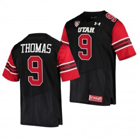 Utah Utes Tavion Thomas 9 Jersey Black 2021-22 College Football Premier Uniform
