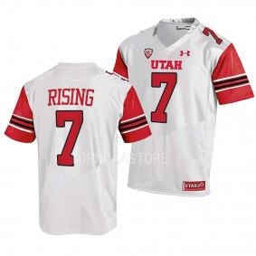 Utah Utes #7 Cameron Rising 2022 College Football White Jersey Men's