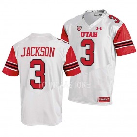 Utah Utes #3 Ja'Quinden Jackson 2022 College Football White Jersey Men's