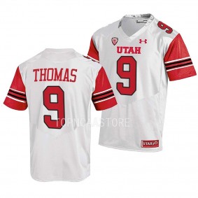 Utah Utes #9 Tavion Thomas 2022 College Football White Jersey Men's