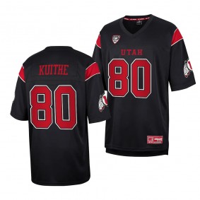 Utah Utes Brant Kuithe Replica Football Jersey #80 Black 2023 Throwback Uniform