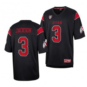 Utah Utes Ja'Quinden Jackson Replica Football Jersey #3 Black 2023 Throwback Uniform