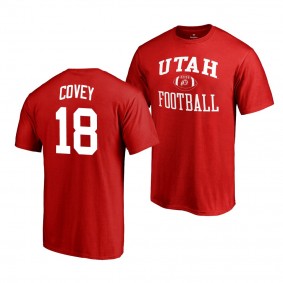 Utah Utes Britain Covey Red College Football Name & Number T-Shirt - Men's