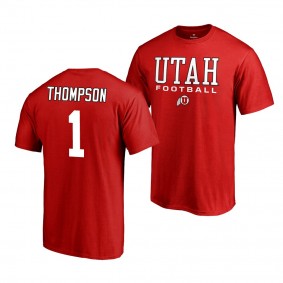 Utah Utes Bryan Thompson Red College Football T-Shirt - Men's