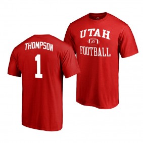 Utah Utes Bryan Thompson Red College Football Name & Number T-Shirt - Men's