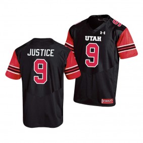 Utah Utes Cooper Justice #9 Jersey Black Replica College Football Jersey - Men's