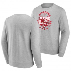 Utah Utes 2022 Rose Bowl Gray Pullover Sweatshirt - Men