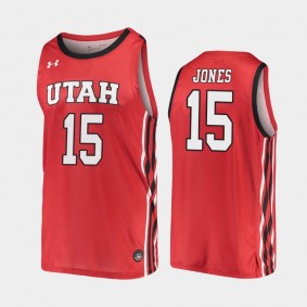 Utah Utes Utah Utes Rylan Jones Red 2019-20 Replica College Basketball Jersey