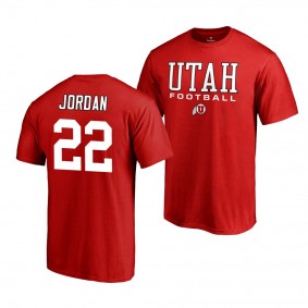 Utah Utes Ty Jordan Red College Football T-Shirt