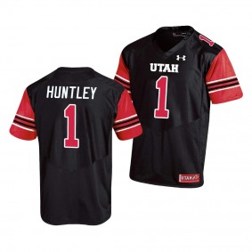 Utah Utes Tyler Huntley #1 Jersey Black Replica College Football Jersey - Men's