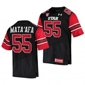 Andrew Mata'afa Utah Utes College Football Black Men 55 Jersey