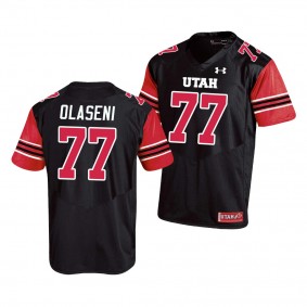 Utah Utes Bamidele Olaseni 77 Black Replica Football Jersey Men's