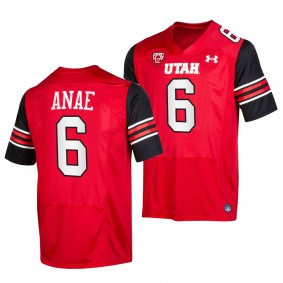 Utah Utes Bradlee Anae College Football Jersey Red
