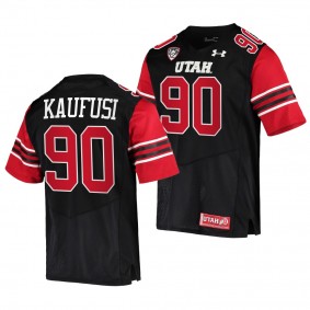 Devin Kaufusi Utah Utes College Football Black Men 90 Jersey