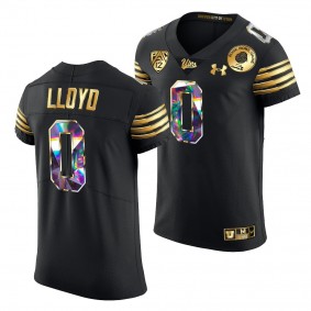 Devin Lloyd #0 Utah Utes Black 2022 Rose Bowl Jersey Golden Diamond Edition