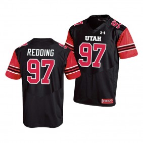 Utah Utes Jadon Redding 97 Black Replica Football Jersey Men's