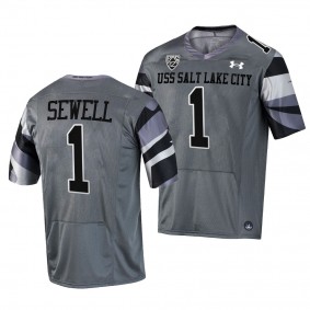 Utah Utes Nephi Sewell Gray Jersey 2021-22 USS Salt Lake City Alternate Jersey - Men