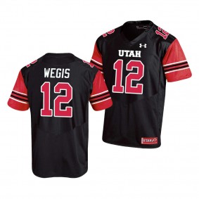 Utah Utes Tyler Wegis Black Replica College Football Jersey Men's